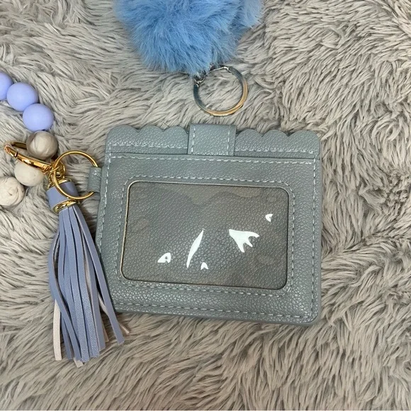 Blue Cardholder with Keychain - Picture 5 of 5